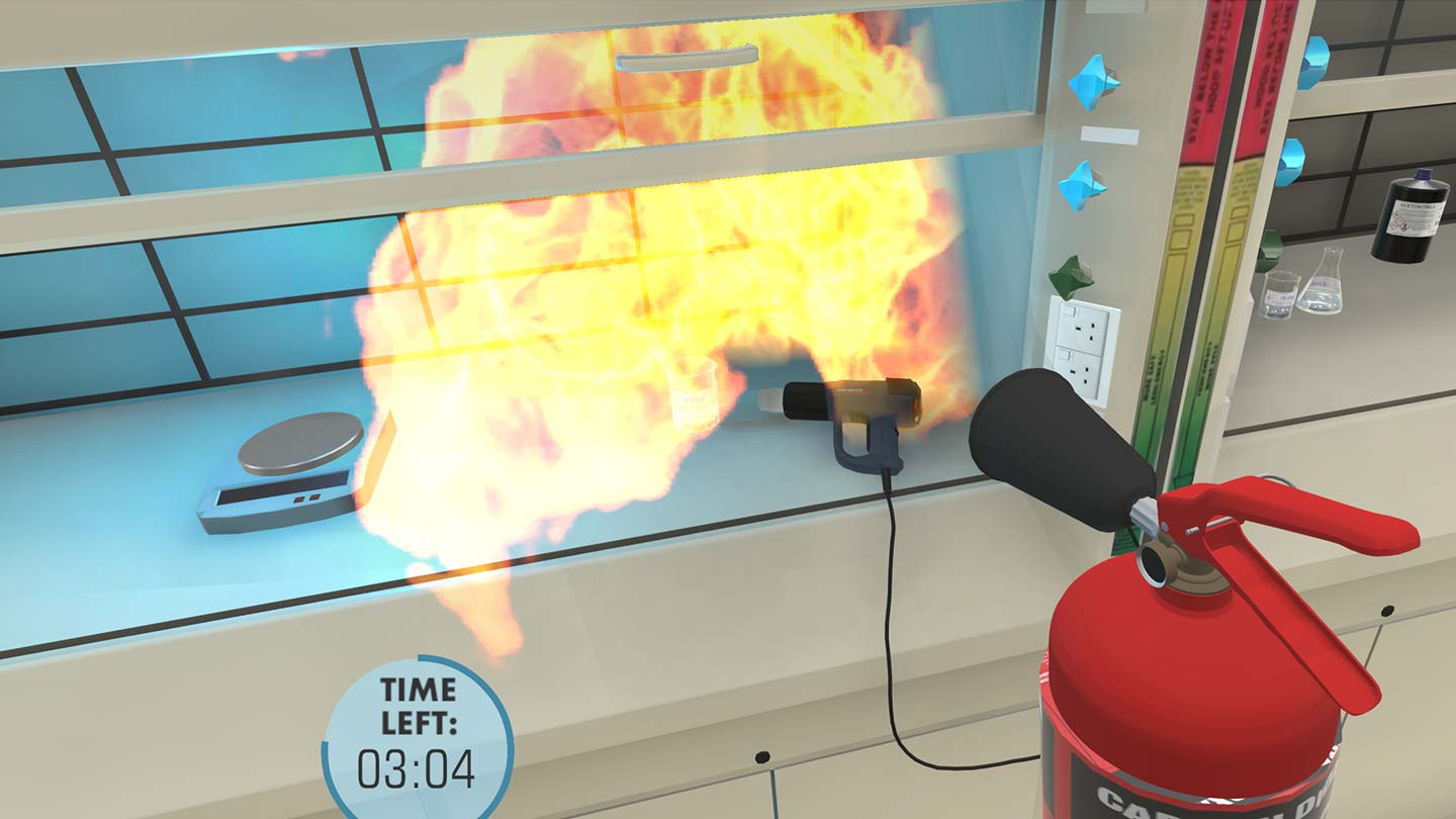 Entrenamiento de laboratorio VR de aprendizaje remoto
