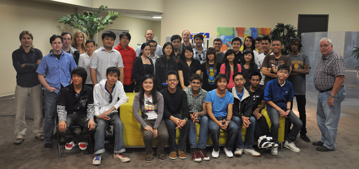 Republic Polytechnic and EON Reality teams in between sessions during the immersion tour week.