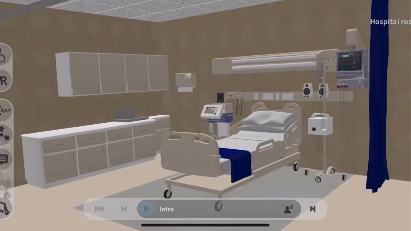 Hospital department training In virtual and augmented reality for front line medical personnel