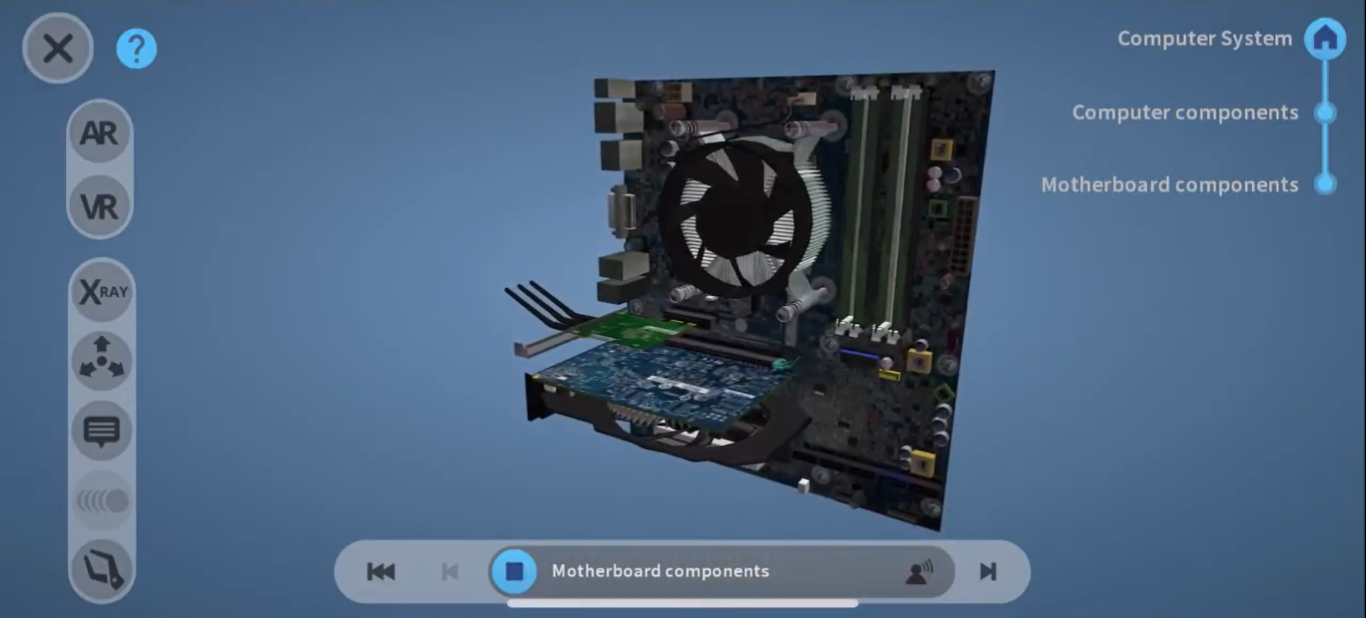 Virtual and Augmented Reality lesson about the history of the modern computer