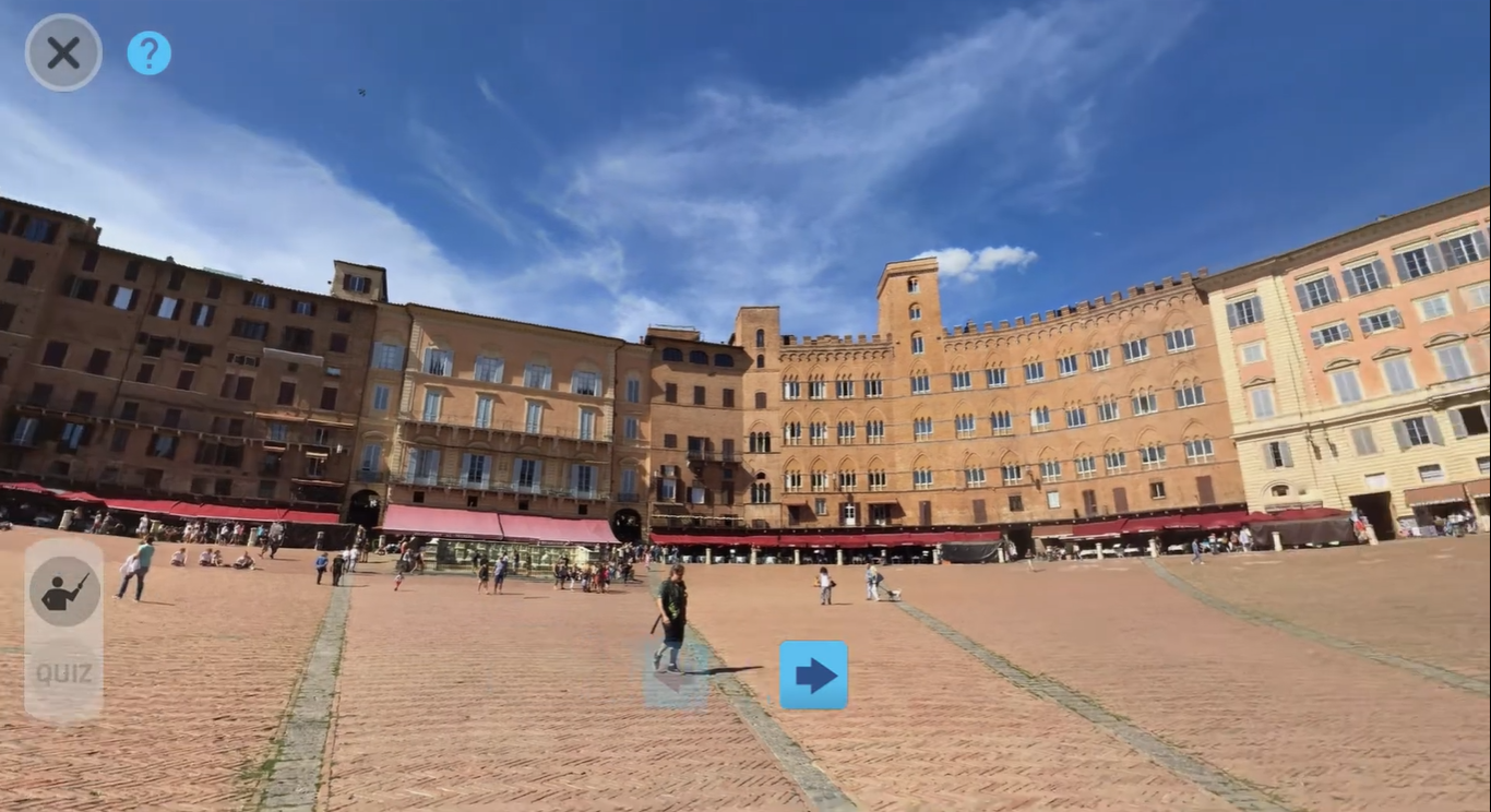Italian History VR 360 Lesson about Siena