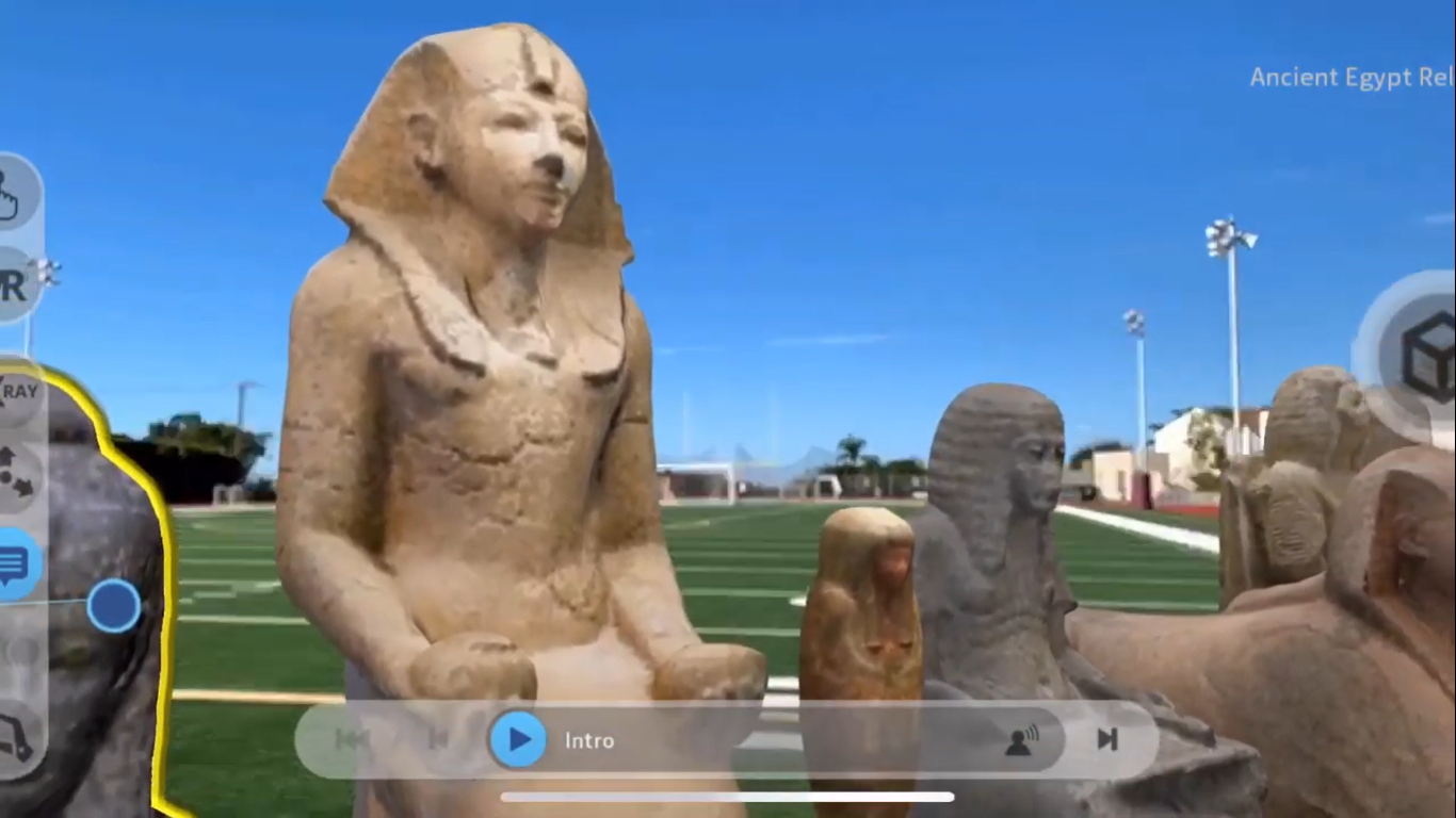 Virtual Tour of an Egyptian Museum in AR and VR