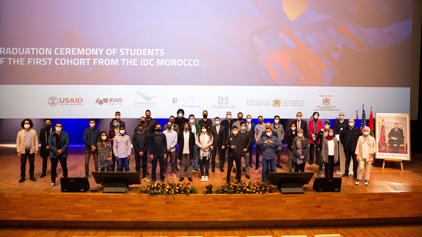 Graduation of the Inaugural Cohort from the Morocco IDC, a Collaboration between USAID, UM6P, ADD, EON Reality and Other Partners