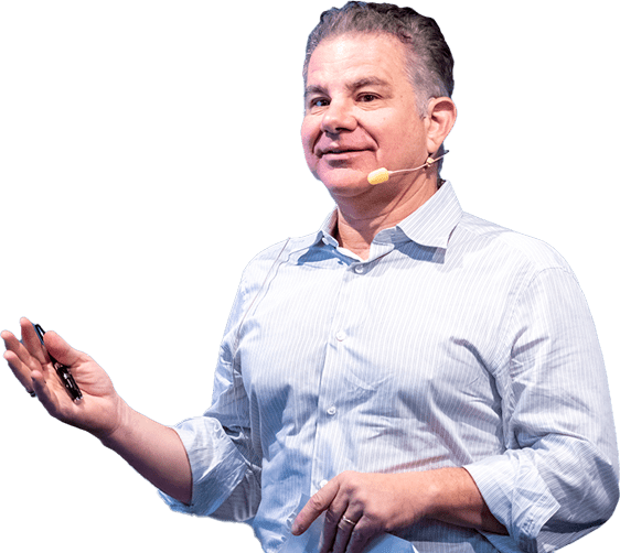 Dan Lejerskar presenting on stage