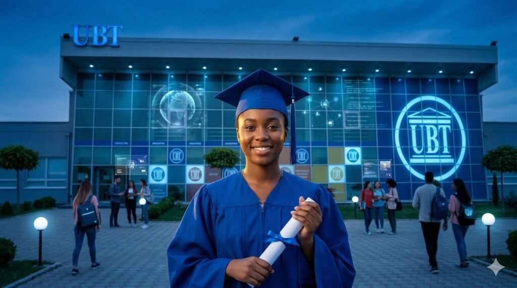 UBT campus girl graduate